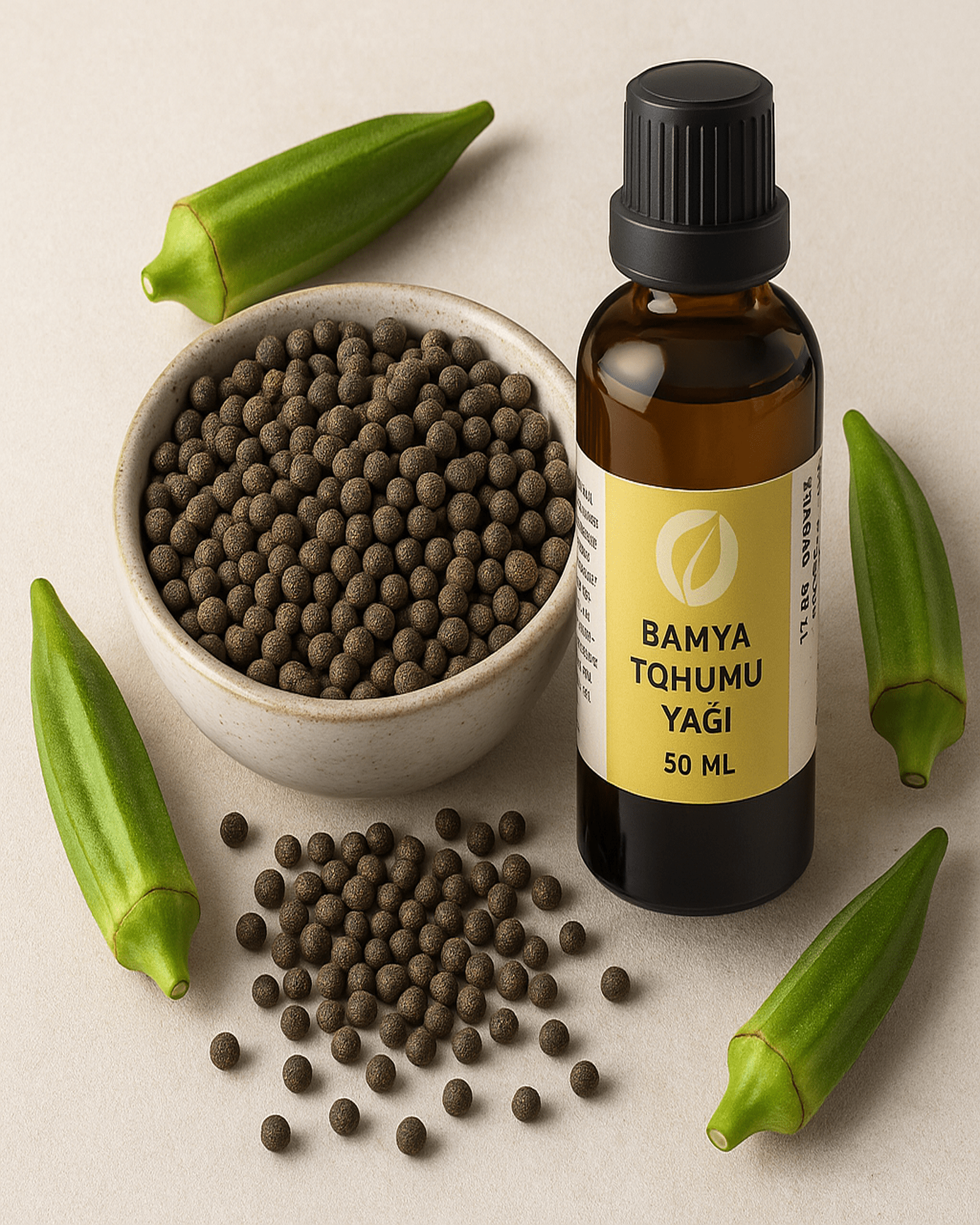 Bamya Tohumu Yağı (Soğuk Sıkım) (Biotama) | 50 ml - onsbazaar.com