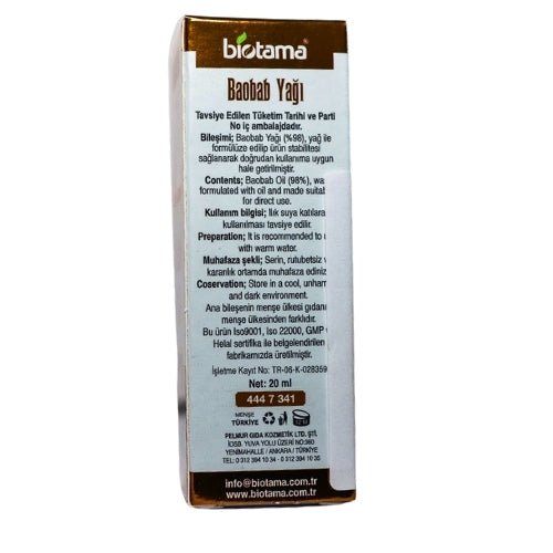 Baobab Yağı (Biotama) 20ml - onsbazaar.com