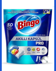 Bingo Akıllı Kapsül Pro Bulaşık Makinesi Deterjanı Tableti 50 Adet - onsbazaar.com