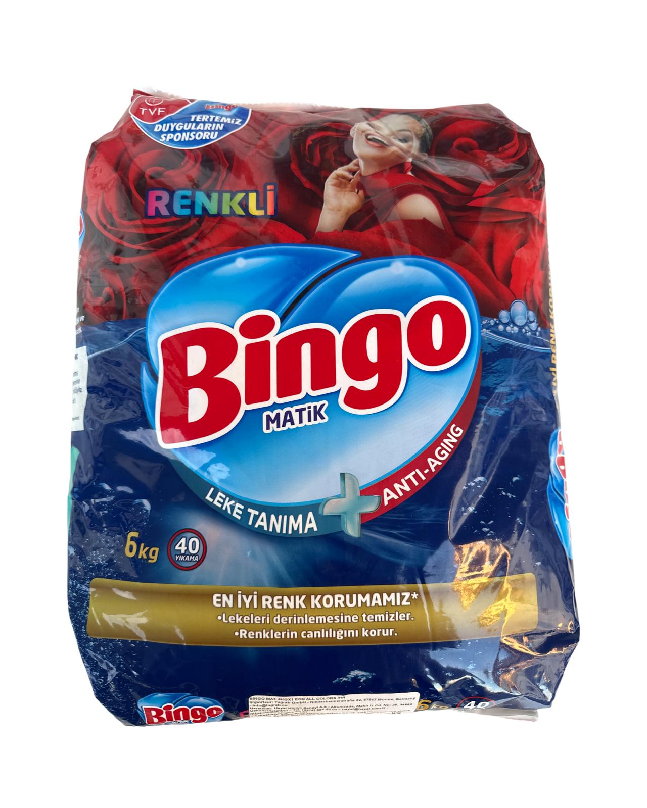 Bingo Matik Toz Deterjan (Renkli) 6 kg - 40 Yıkama - onsbazaar.com