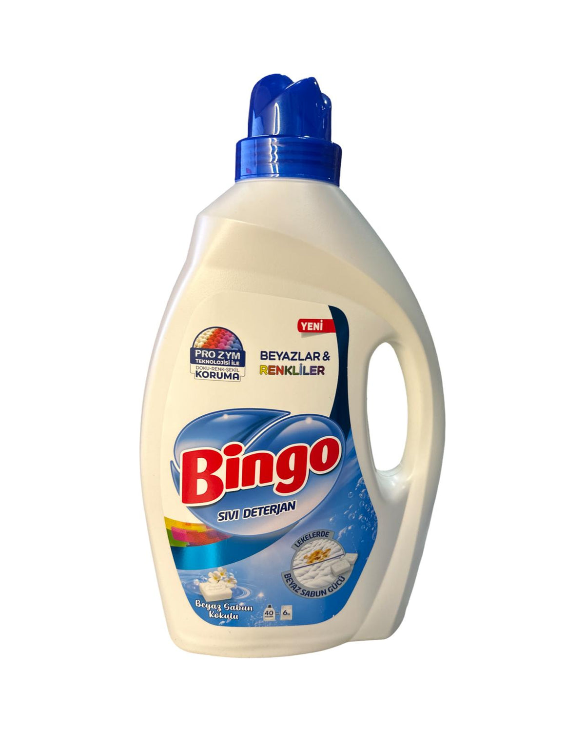 Bingo Sıvı Çamaşır Deterjanı (Renkliler&Beyazlar) Beyaz Sabun Kokulu - 2600ml - onsbazaar.com