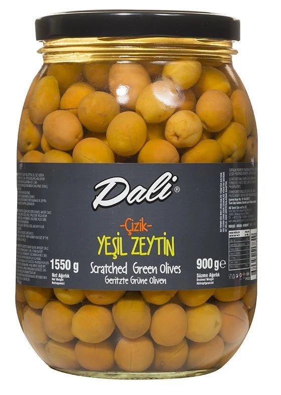 Dali Yeşil Çizik Zeytin 1550gr (Brüt) - Cam - onsbazaar.com