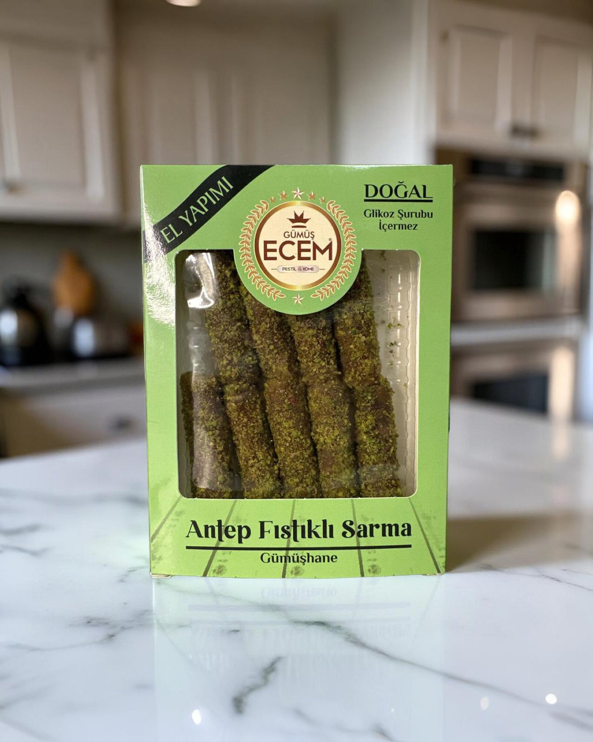 Doğal Gümüşhane Antep Fıstıklı Sarma Pestil (El Yapımı) (Ecem) 300 gr - onsbazaar.com