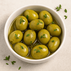 Doğal Kekikli Yeşil Zeytin (Sızma Zeytinyağında)| 500 g - onsbazaar.com