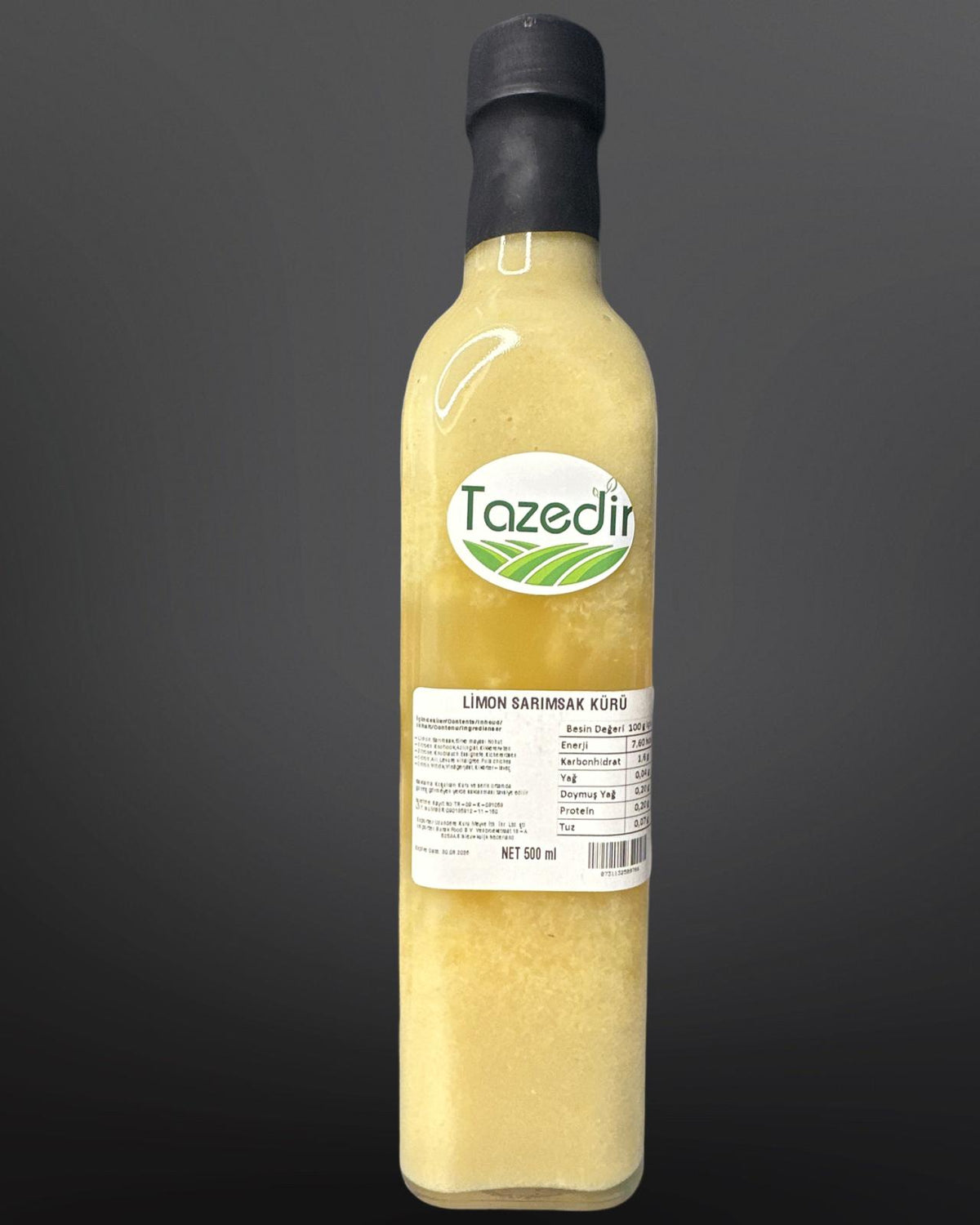 EV YAPIMI Limon Sarımsak Kürü (Katkısız) (Özel Üretim) 500 ml - onsbazaar.com