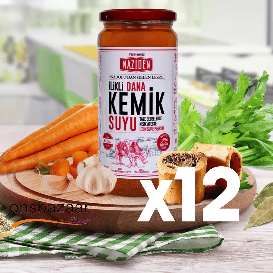 İlikli Dana Kemik Suyu (Doğal - Katkısız - Glutensiz) 480ml - 12'li Paket - onsbazaar.com