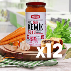 İlikli Dana Kemik Suyu (Doğal - Katkısız - Glutensiz) 480ml - 12'li Paket - onsbazaar.com