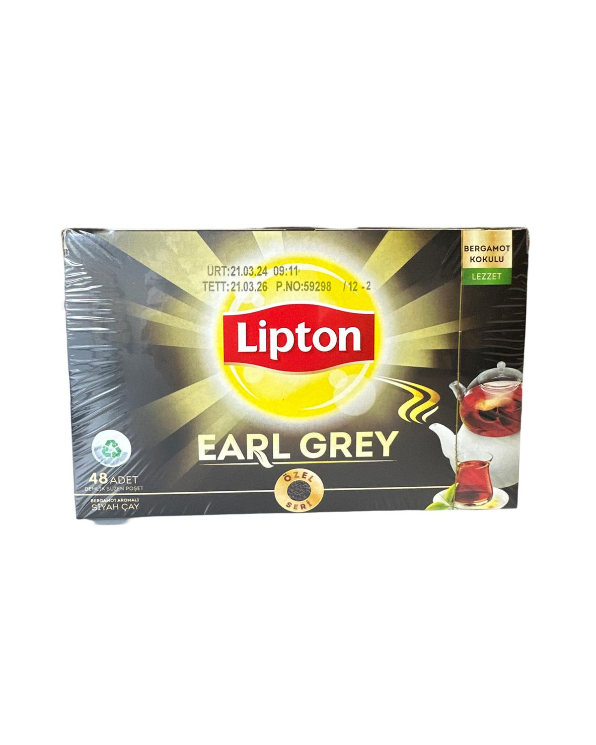 Lipton Earl Grey (Bergamot Aromalı) Siyah Çay - (48 Demlik Poşet) - onsbazaar.com