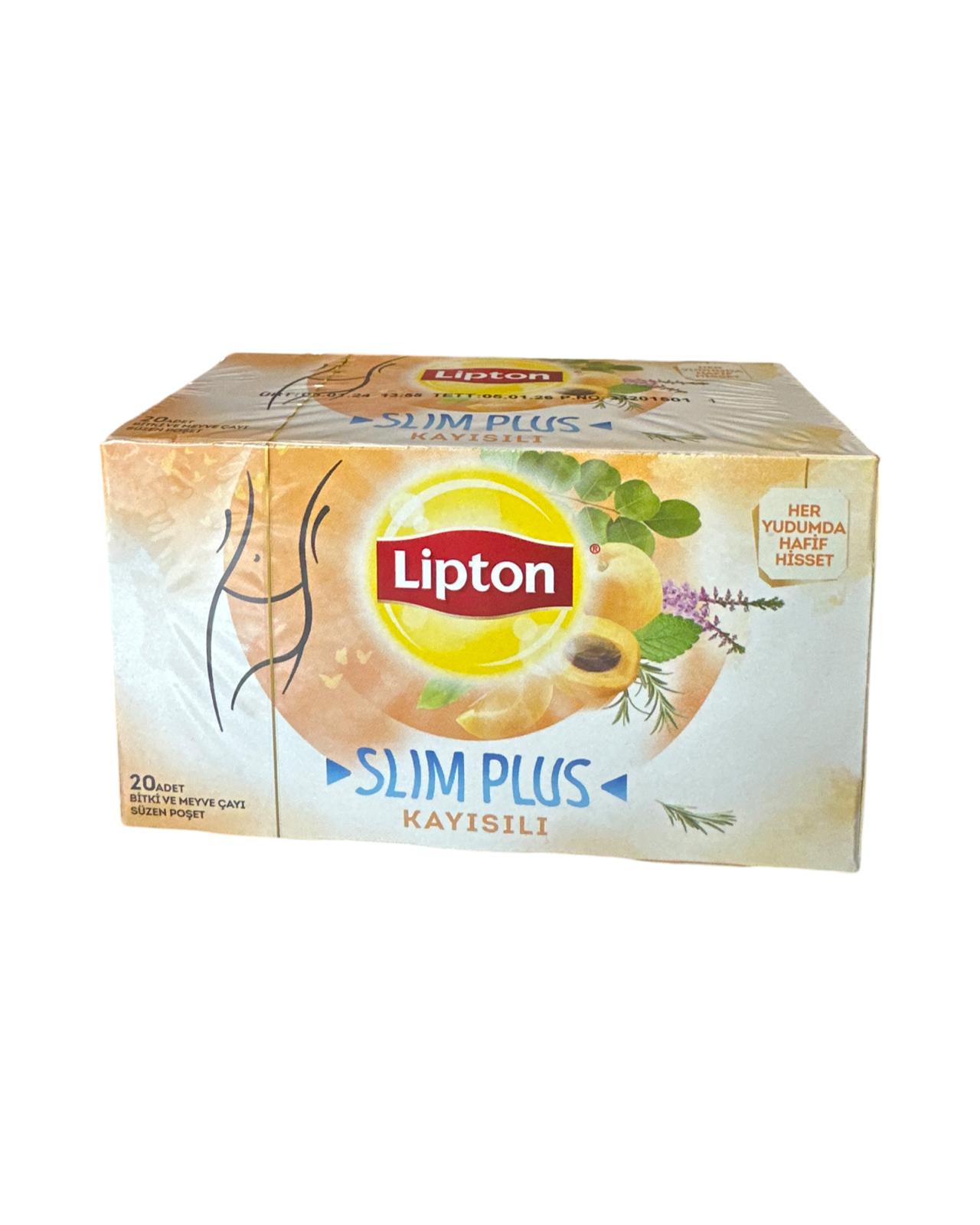 Lipton SLIM PLUS Bitki Çayı (Kayısılı) - (20 Bardak Poşet) - onsbazaar.com