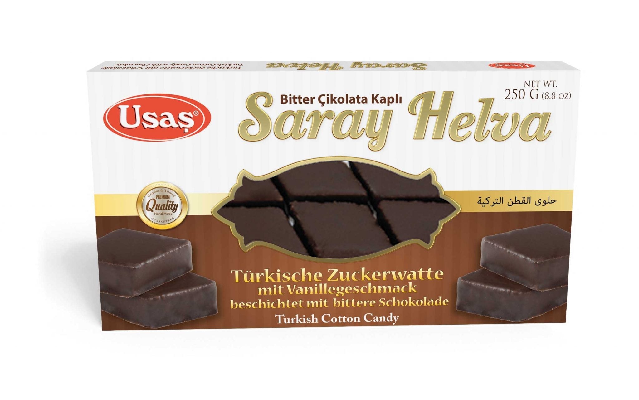 Saray Helva – Bitter Çikolata Kaplı Türk Pamuk Helvası | 250 g - onsbazaar.com