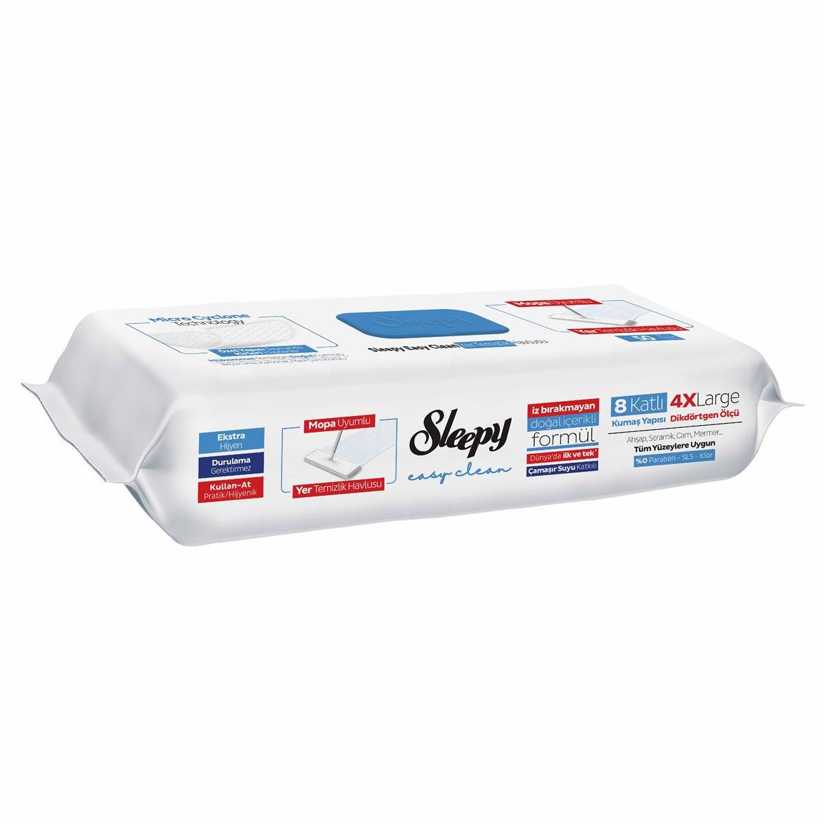 Sleepy Easy Clean (Çamaşır Suyu Katkılı) Mopa Uyumlu Yer Temizlik Havlusu 50 Yaprak - onsbazaar.com