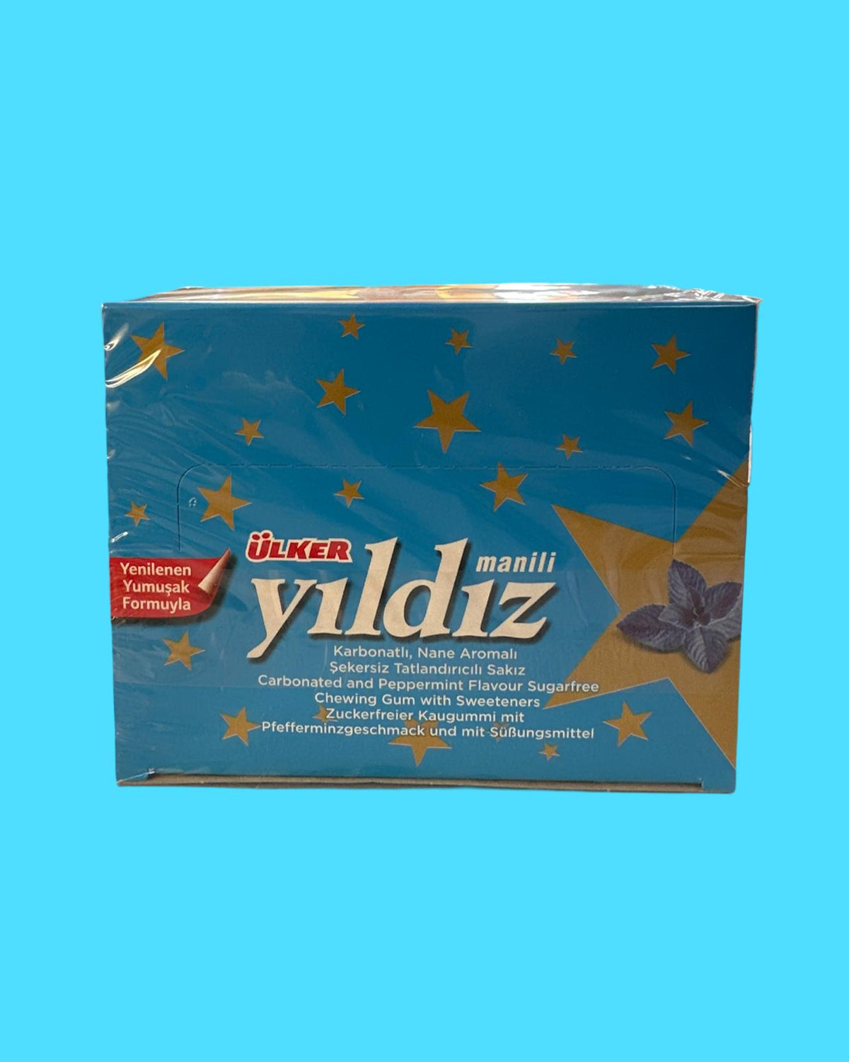 Ülker Yıldız Karbonatlı - Nane Aromalı (Şekersiz) Sakız 80 Adetlik Kutu - onsbazaar.com