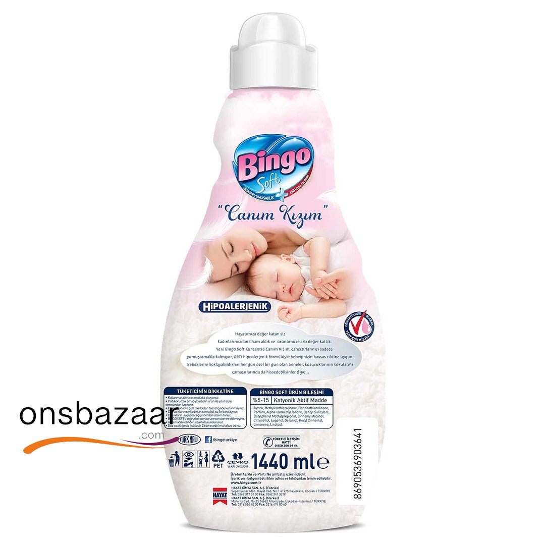 Bingo Soft Bebek Ferahlığı Canım Kızım Yumuşatıcı 1140ml - onsbazaar.com