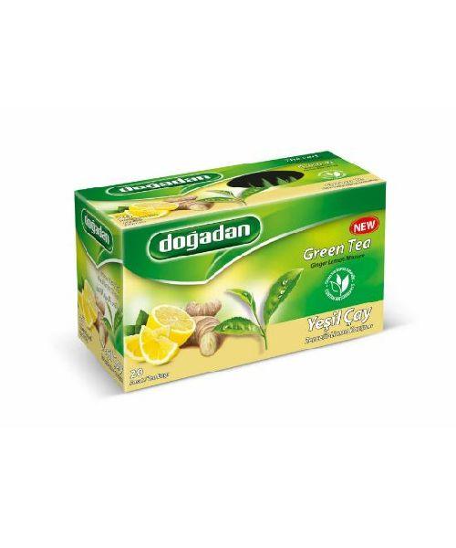 Doğadan Yeşil Çay Zencefil Limon Karışımı - 20 Poşet - onsbazaar.com