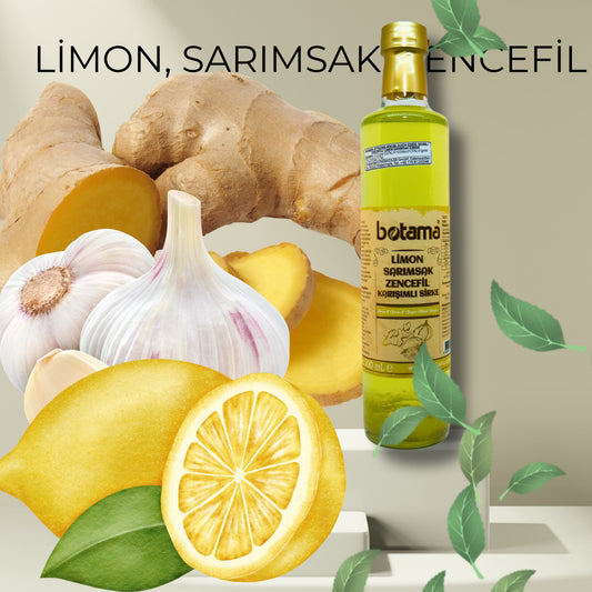 Zencefilli Limon Sarımsak Sirkesi (Katkısız)(Biotama) 500 ml - Cam Şişe - onsbazaar.com 2048